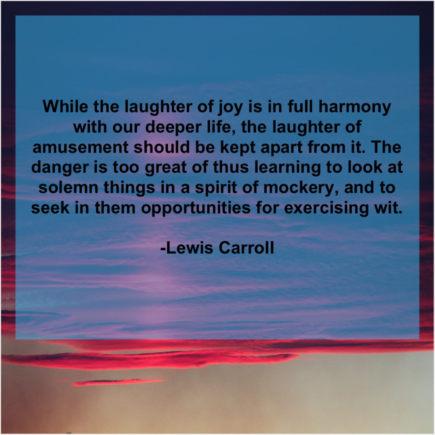 Sean Holden's Blog Lewis Carroll While the laughter of joy…